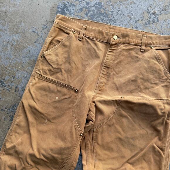 Vintage Carhartt B01 BRN Tan Double Knee Pants - Picture 4 of 7
